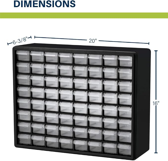 Akro-Mils 64-Drawer Plastic Drawer Storage Cabinet - Image 3