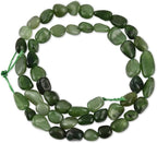 HAAMIIQII Natural Canada Green Jade Pebble Stone 5-8mm Small Irregular Freeform by HAAMIIQII