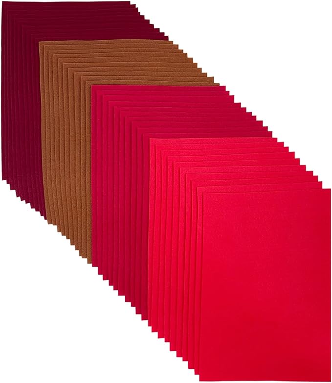 Soft Felt Sheets, 8x12 inches Assorted Craft Felt Fabric, 1.4mm Thick Felt by Jtnohx