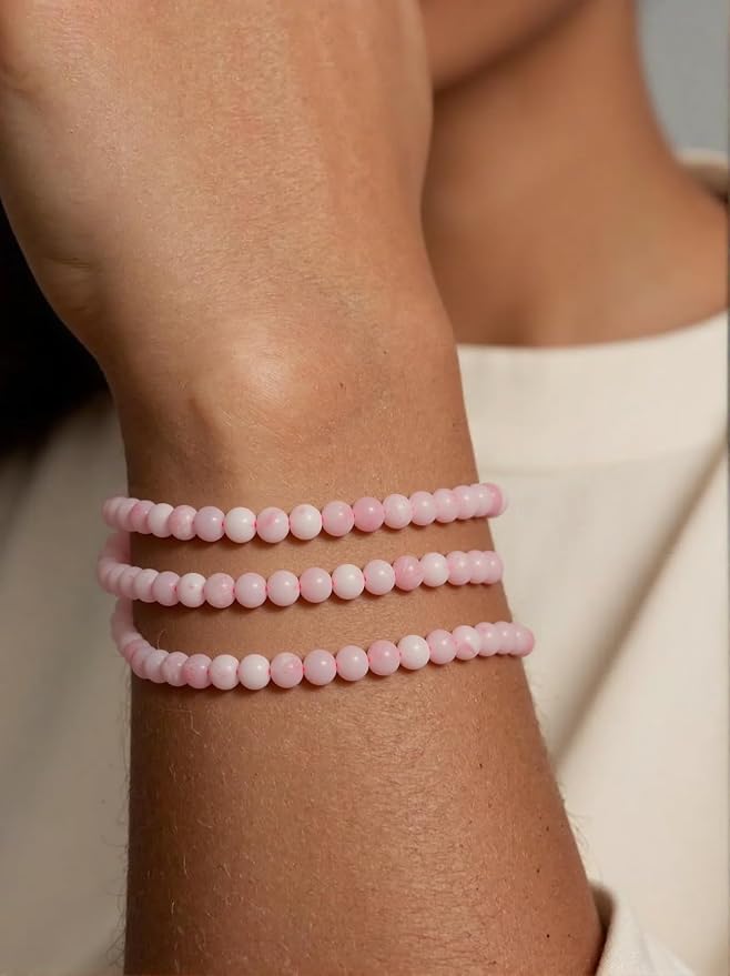 8mm Matte Rose Quartz Bead, 15-Inch Matte Round Loose Stone Beads - Image 4