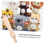 STOBOK 60 Pcs Punch Needle Handles Wooden Felting Needle Handles Replacement - Image 3