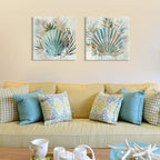 JAPO ART Turquoise Shell by PI Creative Art Modern Canvas seashells Wall - Image 6
