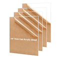 4 Pack Clear Cast Acrylic Sheets 12×16 Inch, 1/8" Thick Plexiglass Boards by Unknown