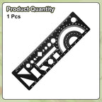 HARFINGTON Multifunctional Geometric Rulers 15cm Metric and SAE Aluminum - Image 3