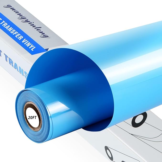 guangyintong Heat Transfer Vinyl Lake Blue HTV Rolls, Glossy Surface HTV Vinyl by guangyintong