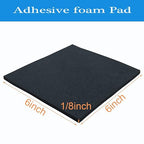 Rubber Adhesive Pads 4 Pcs 6" x 6" x 1/8" Neoprene - Image 2