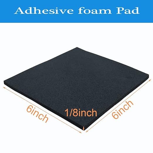 Rubber Adhesive Pads 4 Pcs 6" x 6" x 1/8" Neoprene - Image 2