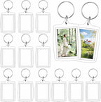 REDANHA 12pcs Acrylic Photo Frame Keychain Holder 2 x 3 In Picture Insert Blank by REDANHA