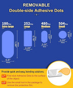 PHIXBEAR Medium Mounting Putty No Residue, Double Sided Tape Glue Adhesive Dots - Image 2