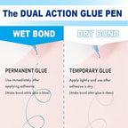 Kuretake Zig 2Way Glue Pen, 15mm Board Tip 2pcs Set, Quick Dry Liquid Stick - Image 3