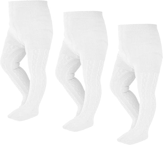 EPEIUS Baby Girl Tights Thick Cable Knit Leggings Stockings Cotton Pantyhose for Newborn Infant Toddler 3/4/5/6 Pack