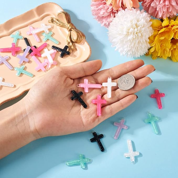 Cheriswelry 36Pcs Cross Resin Pendants - Image 6