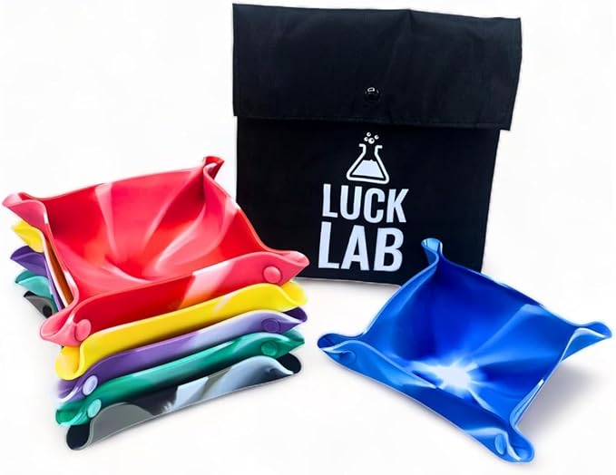 Luck Lab Board Game Storage Bowls, Pieces | Swirl Colors | Bonus Storage Bag by LuckLab