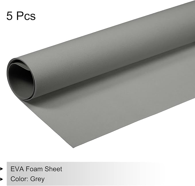 MECCANIXITY EVA Foam Sheets Grey 19.7 Inch x 17.7 Inch 0.8mm Thick Crafts Foam - Image 3