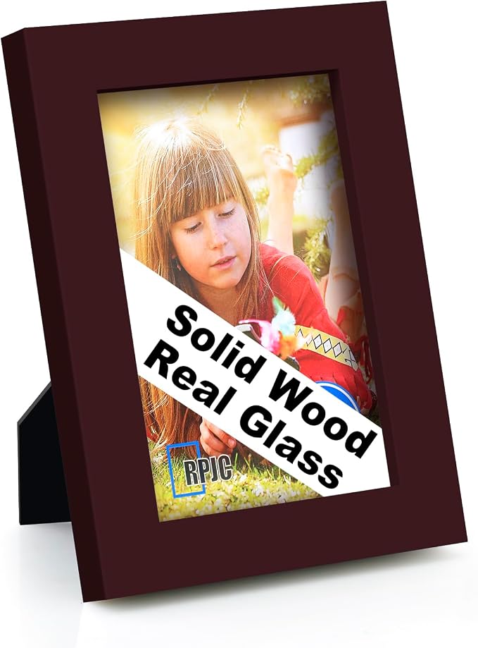 RPJC 4x6 inch Picture Frame Made of Solid Wood and High Definition Glass by RPJC