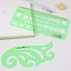 15PCS Geometric Drawings Templates, Measuring Geometry Rulers, Drafting - Image 5