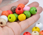 AD Beads Wood Spacer Loose Wooden Craft Beads Big Hole Beads Assorted - Image 5