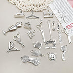 WOCRAFT 120pcs Antique Silver Sewing Tool Charm - Image 4