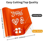 Matte Orange Permanent Vinyl, Craft Die Cutters - Image 2