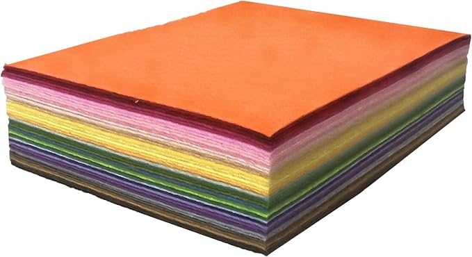 Felt Fabric Sheet 8"x12" DIY Hand Sewn Patches on Fabrics, Various Colored - Image 3