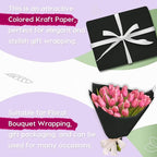 PerkHomy Black Wrapping Paper Roll Kraft Paper - Image 4