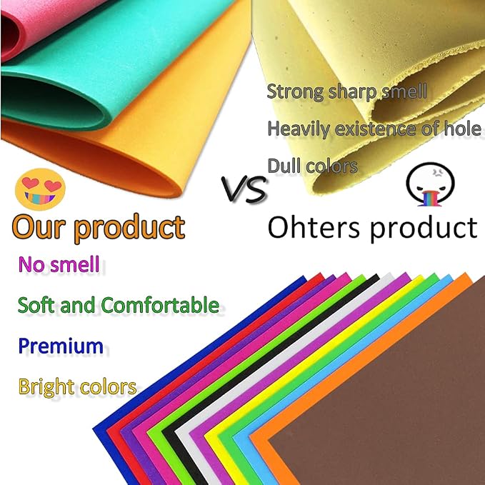 104 Pack Foam Sheets Craft 8.5 x 5.5 x 0.07 inch Eva Color Foam Paper Set - Image 2