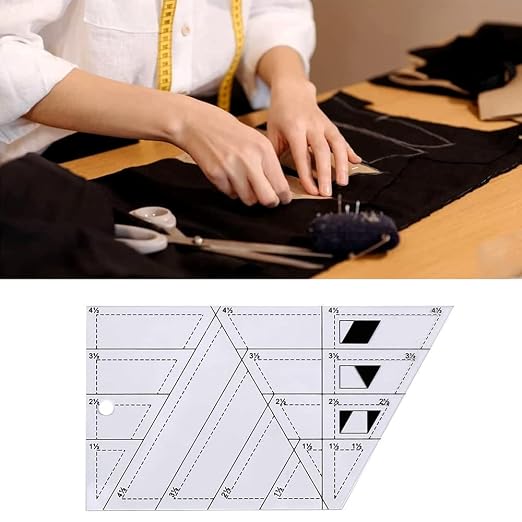 1 Pc Transparent Quilting Template Ruler Trapezoid Shape Templates Craft Ruler - Image 3