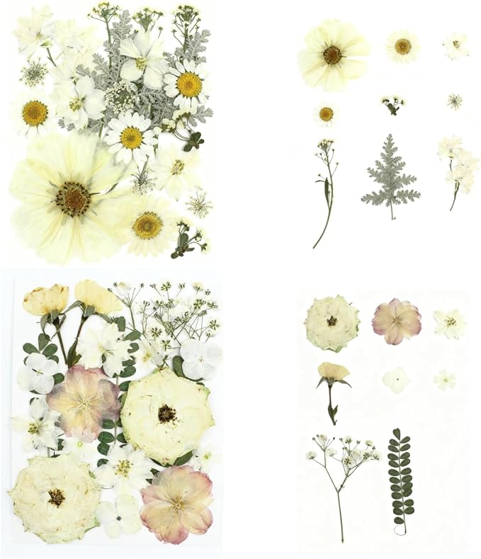 80Pcs Pressed Flowers, Nail Art, Scrapbooking, Candle Holder, Jewelry Making - Image 3