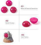FASHEWELRY 50Pcs Natural Magenta Agate Cabochons Flat Back Gemstone Cabochons - Image 6