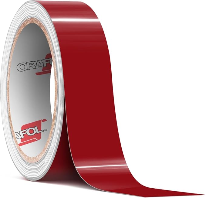 ORACAL 651 Gloss Dark Red Permanent Vinyl Tape Roll – Premium Adhesive Film by Orafol