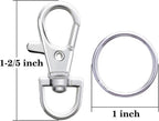 Metal Swivel Lanyard Snap Hooks and Split Key Rings Chain Hook Keychain - Image 5
