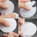32 Pieces 2Inch Acrylic Keychain Blanks White Acrylic Ornament Blanks Bulk - Image 8