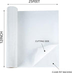 HTV Glitter White Iron on Vinyl 12Inch by 25ft Roll HTV Heat Transfer Vinyl - Image 2