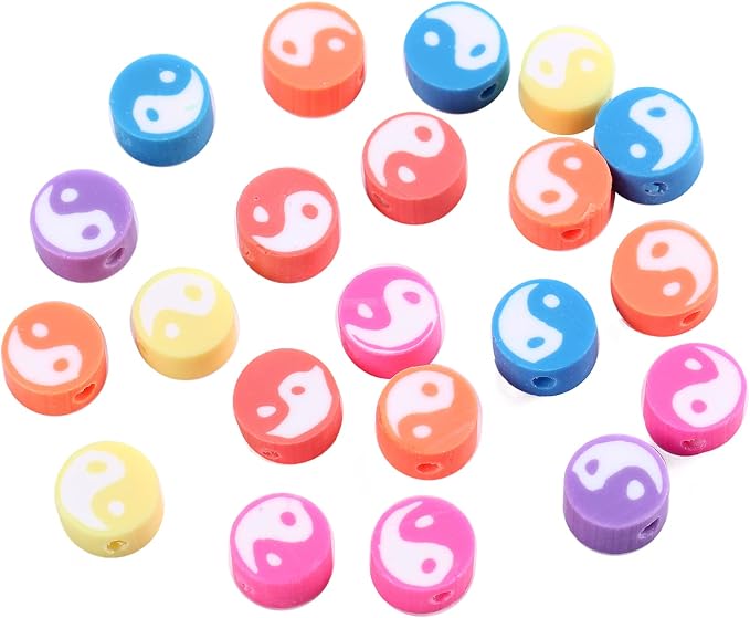 100pcs Mixed Polymer Clay Spacer Beads - Image 5