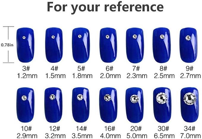 Onwon 1440 Pieces SS3 / 1.4mm Clear Crystal Flat Back Brilliant Round - Image 5