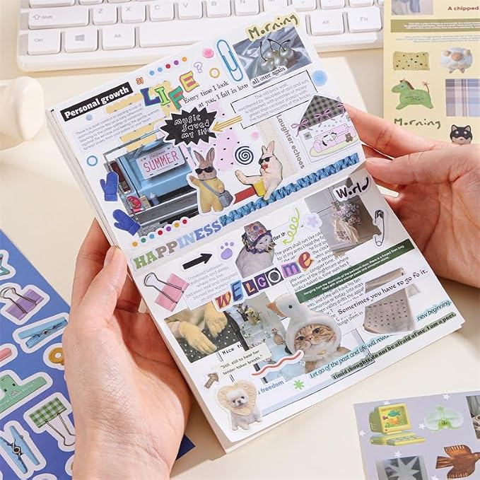 Girl's Korean Sticker Book, Food and Daily Life Theme - Image 7