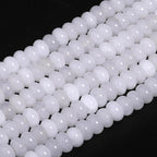 Songxi 5x8mm Natural White Marble Stone Rondelle Beads, Gemstone - Image 2