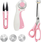 MANUFORE Left-Handed Sewing Tool Kit -8.5in Lefty Fabric Scissors, 4.5in Thread by MANUFORE