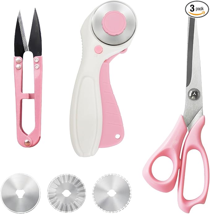MANUFORE Left-Handed Sewing Tool Kit -8.5in Lefty Fabric Scissors, 4.5in Thread by MANUFORE