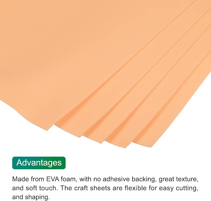 MECCANIXITY EVA Foam Sheets Beige 35.4 Inch x 19.7 Inch 2mm Thick Crafts Foam - Image 4