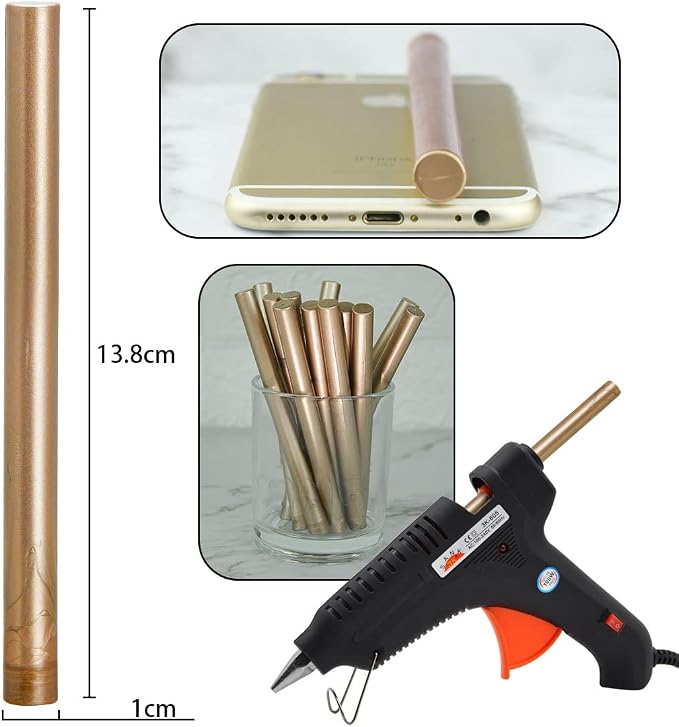 Champagne Gold Seal Wax Sticks for Large Glue Gun, Sealing Decoration for - Image 3