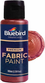 BLUEBIRD Fabric Paint Iridescent Autumn Red by BluebirdArts