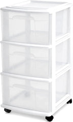 HOMZ Drawer Tower, 3-Tier Rolling Storage Cart - Image 9