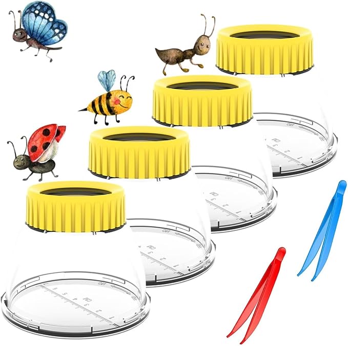 4Pack Bug Cather 5X Magnifyer Insect Jar Observation Bug Viewer Kit by RORANIC-DeliveringHappiness