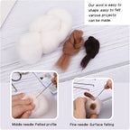 QMNNMA Needle Felting Kits for Beginners, Siamese Cat Wool Felting Kit | Needle - Image 5