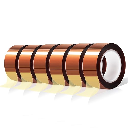 MEBMIK 6 Rolls 20mm x16m Heat Tape High Temperature Heat Resistant Tape Heat by MEBMIK
