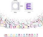 YMSDZHL Alphabet Beads A-Z 1000Pcs Letter Beads, Acrylic 6x6mm Round Letter - Image 2