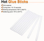 HARFINGTON 10pcs Hot Glue Sticks 0.43" Dia x 7.48" Long EVA Mini Hot Melt - Image 4