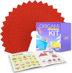 Praisebank Red Origami Paper, Double Sided Color, Origami Kit by Praisebank
