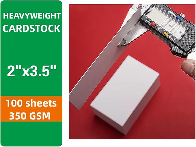 100 Sheets blank cardstock 2 x 3.5 In Heavy Weight business Card Stock - Image 2